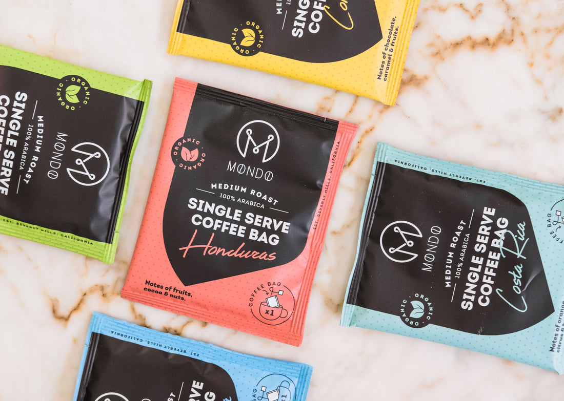 Mondo Coffee Steeped Bags in a Cup